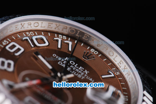 Rolex Datejust Oyster Perpetual Automatic Movement with Brown Dial and White Number Marking - Click Image to Close